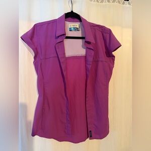 Magellan Outdoors Women's Vibrant Purple Button Down Shirt